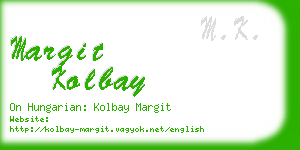 margit kolbay business card